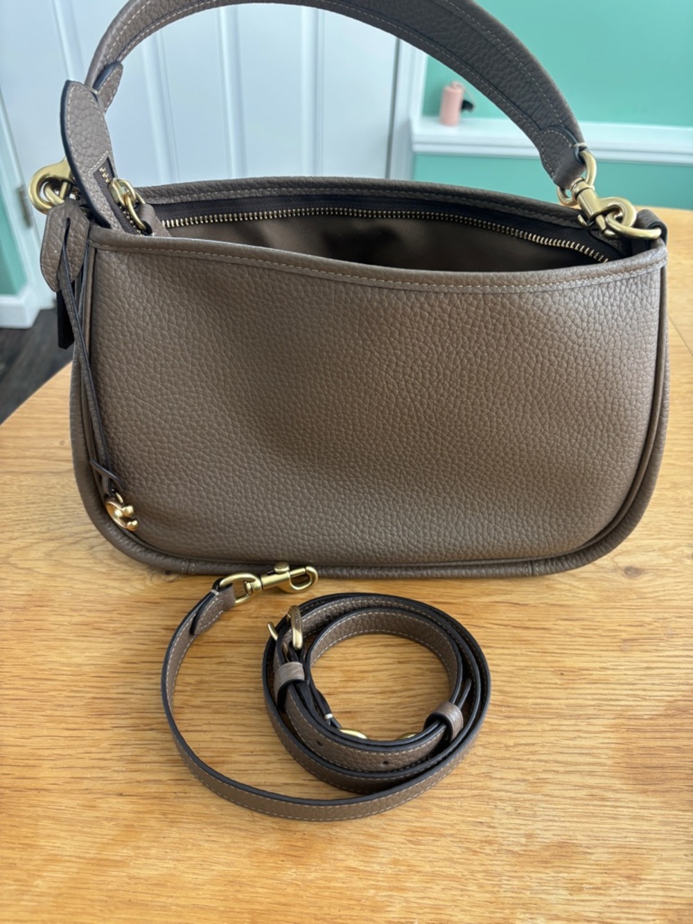Coach Cary Crossbody Dark Stone Like New